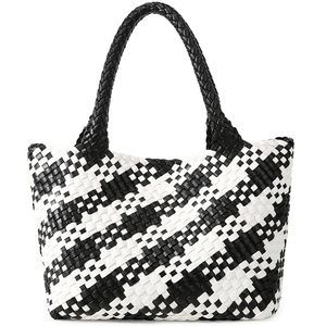 Woven Bag, Fashion Top Handle Shoulder Bag Vegan Leather Sr :v